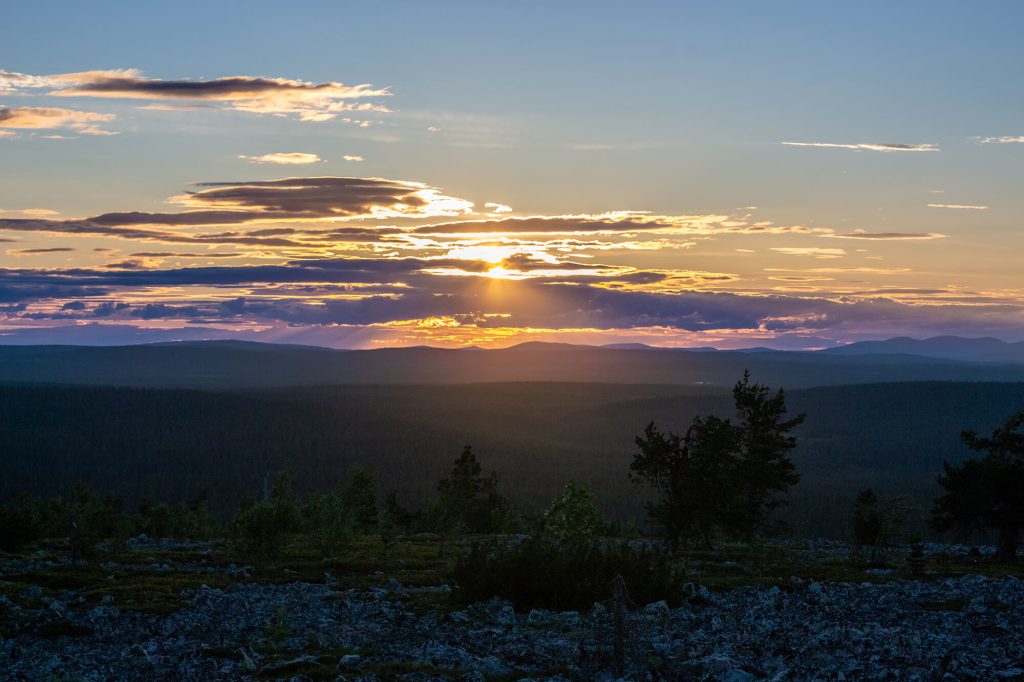 Workation in Lappland Kuertunturi Mitternachtssonne